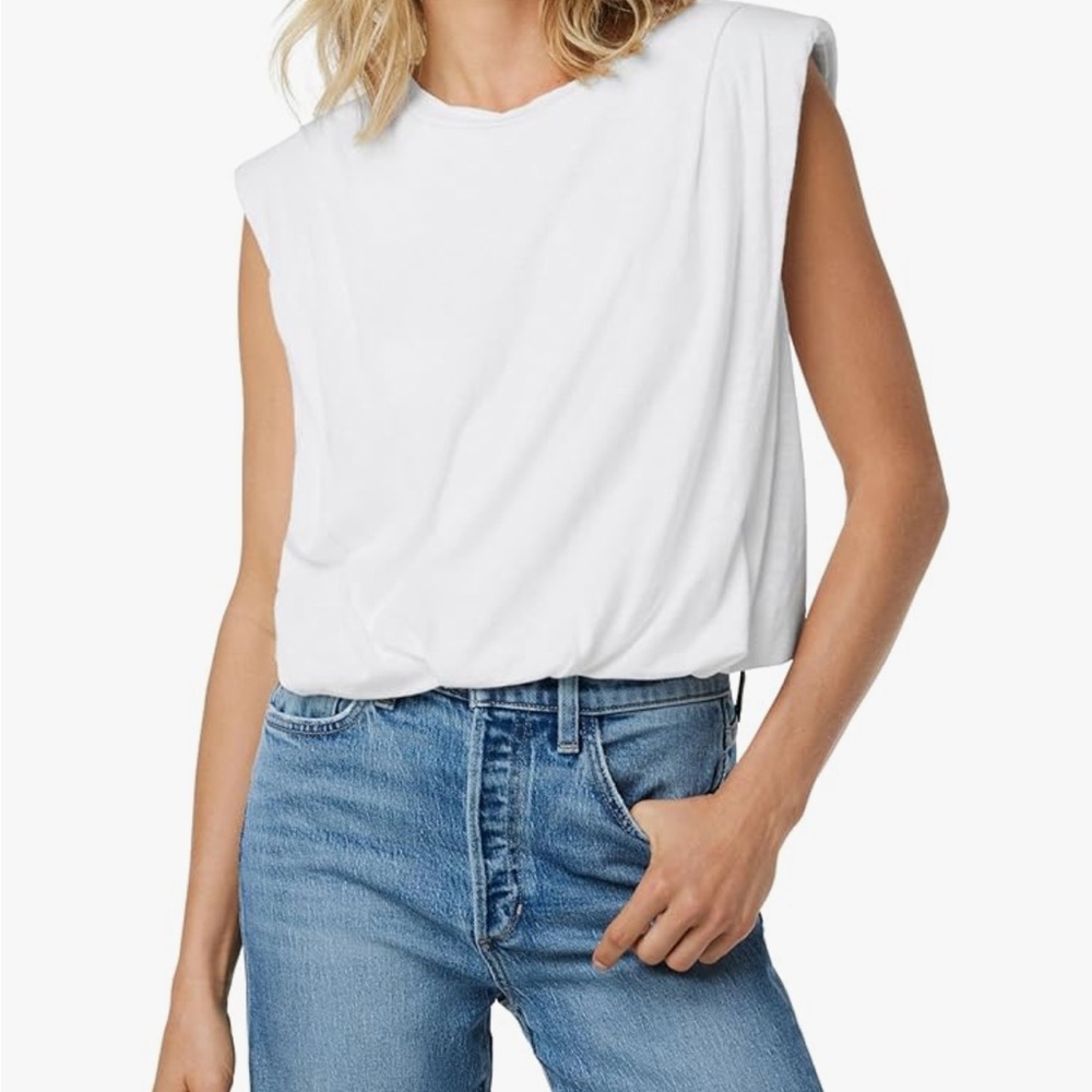 Joe’s Arden Tee- White Sleeveless Top